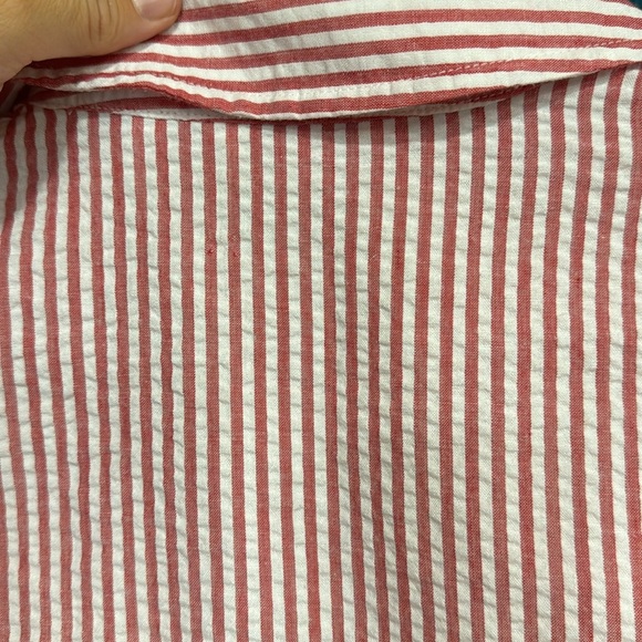 Vineyard Vines seersucker tie front striped dress - 6 - Picture 8 of 10